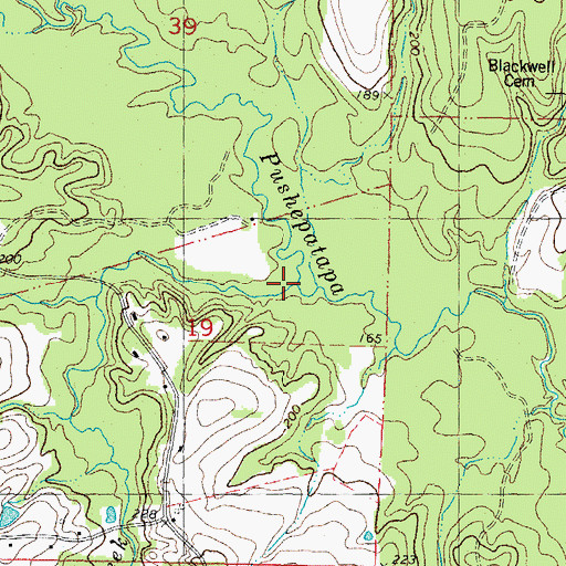 Topographic Map of Jamerson Creek, LA
