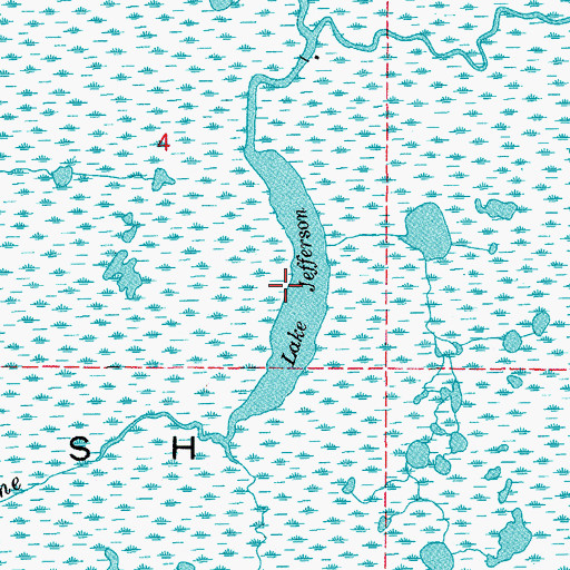 Topographic Map of Lake Jefferson, LA