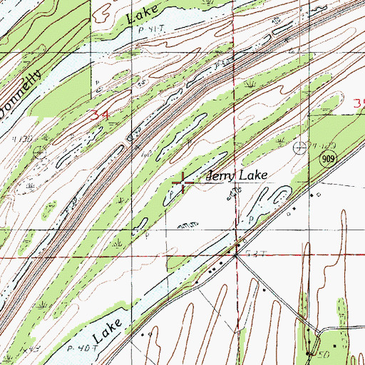 Topographic Map of Jerry Lake, LA