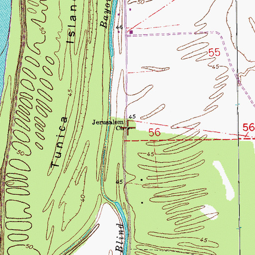 Topographic Map of New Jerusalem Church, LA