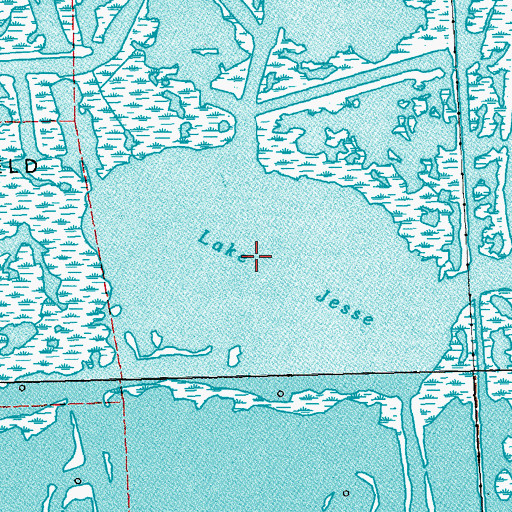 Topographic Map of Lake Jesse, LA