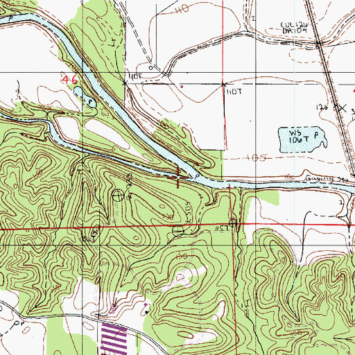 Topographic Map of Johnson Chute, LA