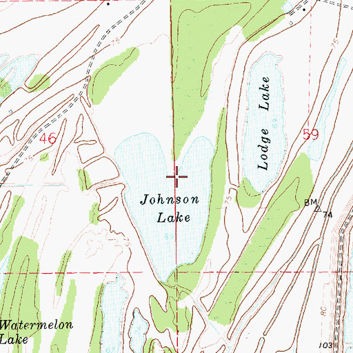 Topographic Map of Johnson Lake, LA