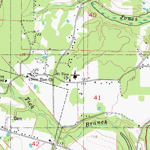 Topographic Map of Varnado Elementary School, LA