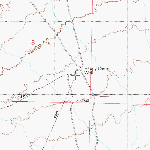 Topographic Map of Happy Camp Well, AZ