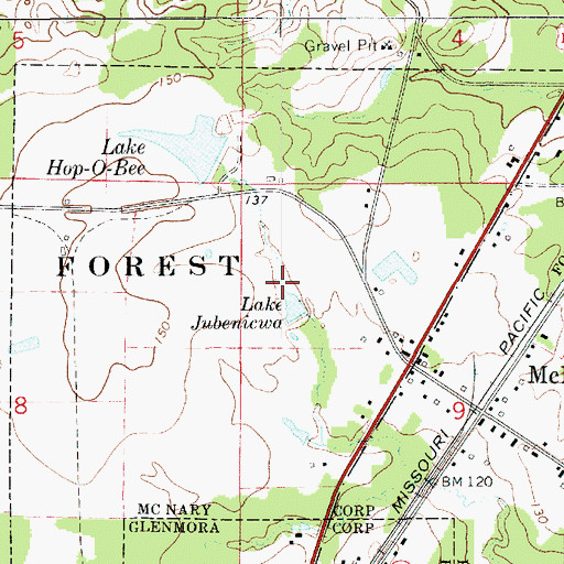 Topographic Map of Lake Jubenicwa, LA