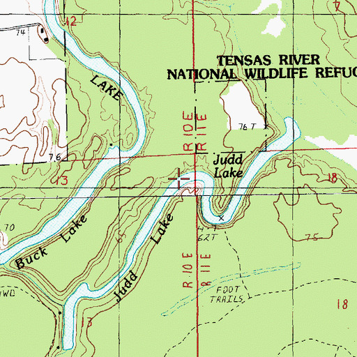 Topographic Map of Judd Lake, LA