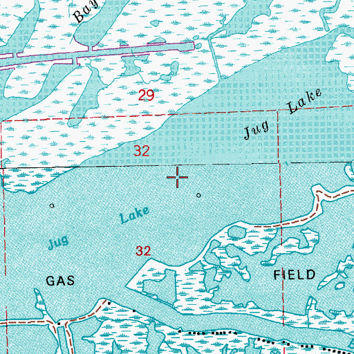 Topographic Map of Jug Lake, LA