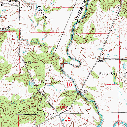 Topographic Map of Tennessee Creek, AR