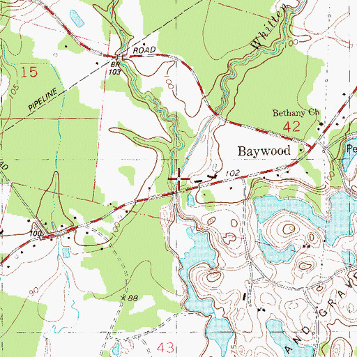 Topographic Map of Kidds Creek, LA