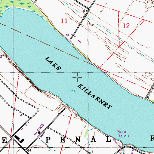 Topographic Map of Lake Killarney, LA