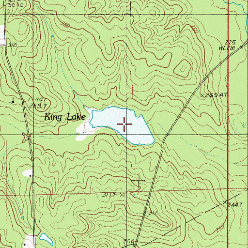 Topographic Map of King Lake, LA