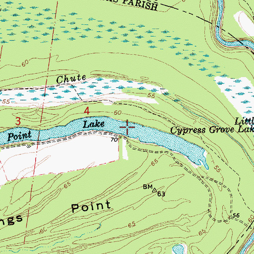 Topographic Map of Kings Point Lake, LA