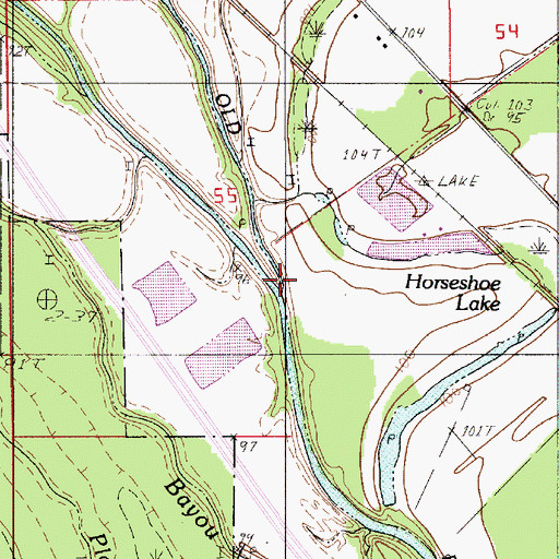 Topographic Map of Kisatchie Bayou, LA