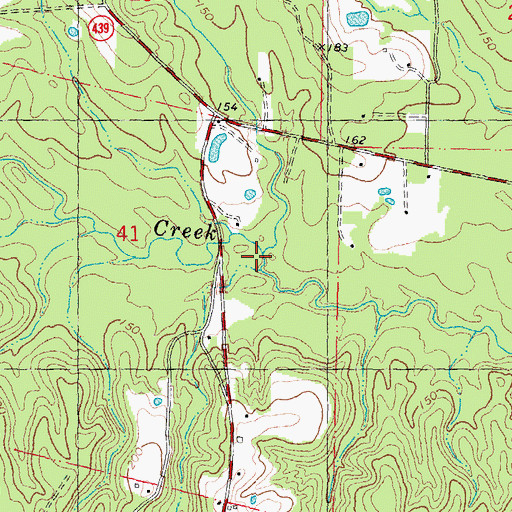 Topographic Map of Knights Creek, LA