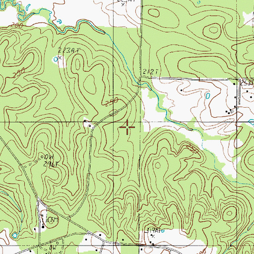 Topographic Map of La Nana Grant, LA