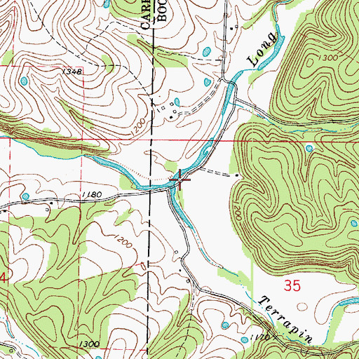 Topographic Map of Terrapin Creek, AR