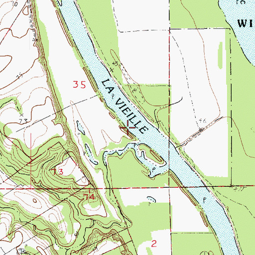 Topographic Map of Bayou Lacombe, LA