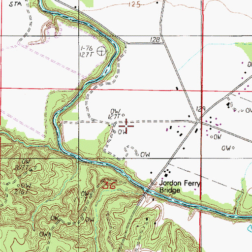 Topographic Map of Lake End Oil Field, LA