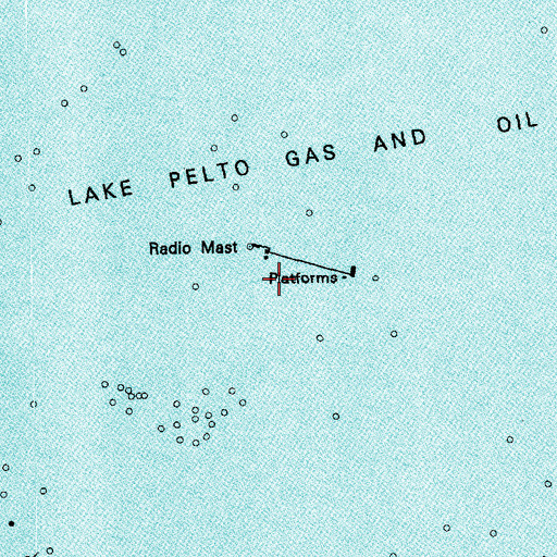 Topographic Map of Lake Pelto Oil Field, LA