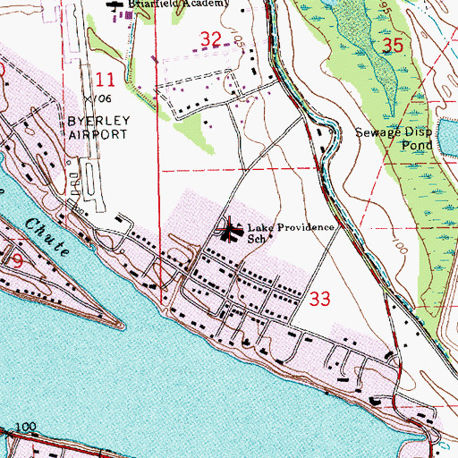 Topographic Map of Northside Elementary School, LA