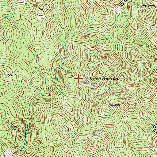 Topographic Map of Alamo Spring, AZ