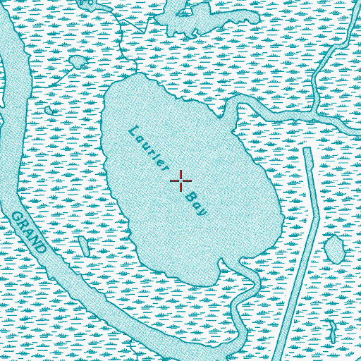 Topographic Map of Laurier Bay, LA