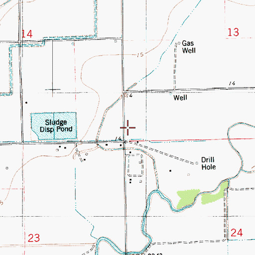 Topographic Map of Lelieux Oil and Gas Field, LA