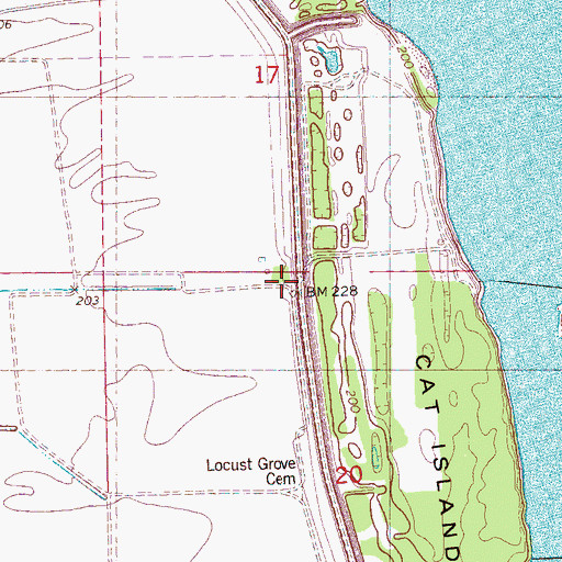 Topographic Map of The Allen Stacys, AR