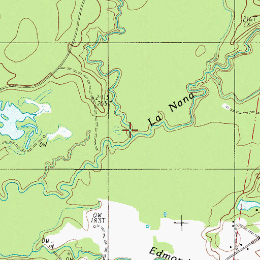Topographic Map of Lewis Creek, LA