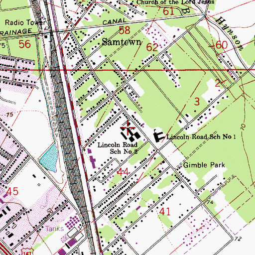 Topographic Map of Phoenix Magnet Elementary School, LA