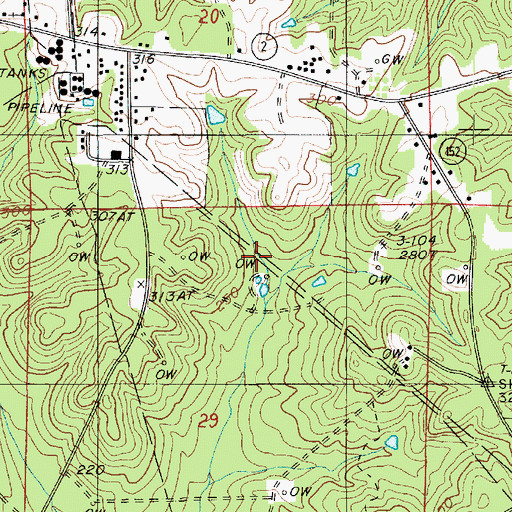 Topographic Map of Lisbon Oil Field, LA