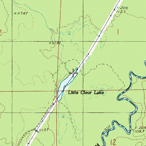 Topographic Map of Little Clear Lake, LA