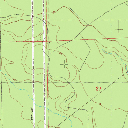 Topographic Map of Little Colyell Creek, LA