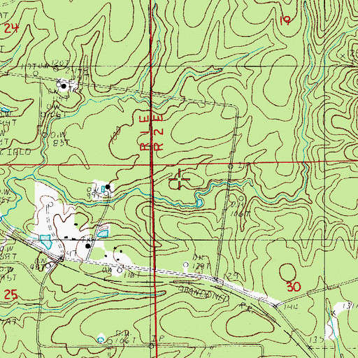 Topographic Map of Little Creek Oil Field, LA