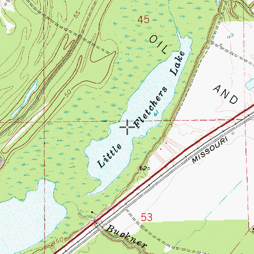 Topographic Map of Little Fletchers Lake, LA