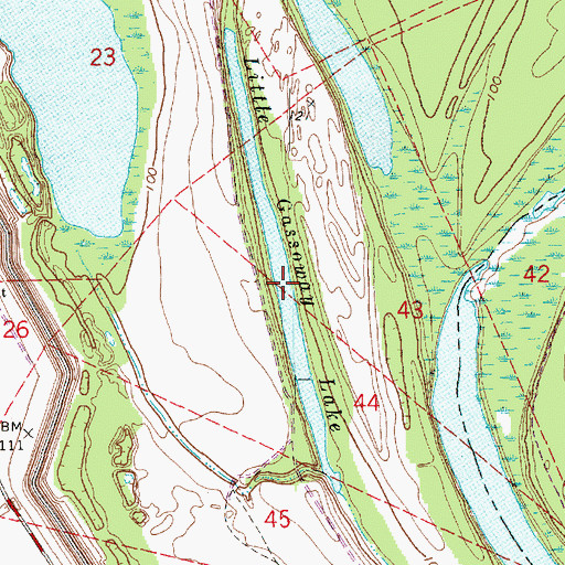 Topographic Map of Little Gassoway Lake, LA