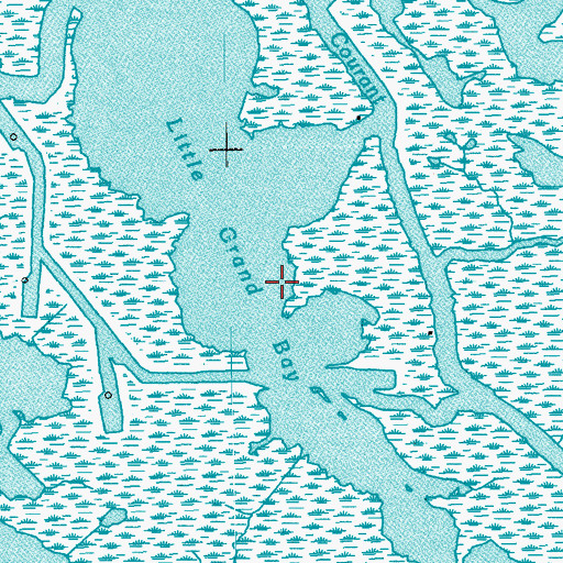Topographic Map of Little Grand Bay, LA