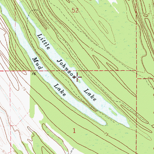 Topographic Map of Little Johnson Lake, LA