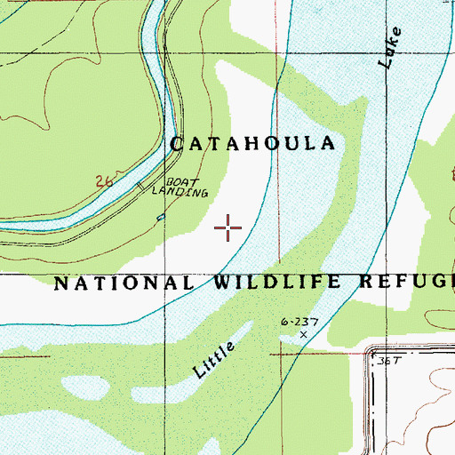 Topographic Map of Little Lake, LA