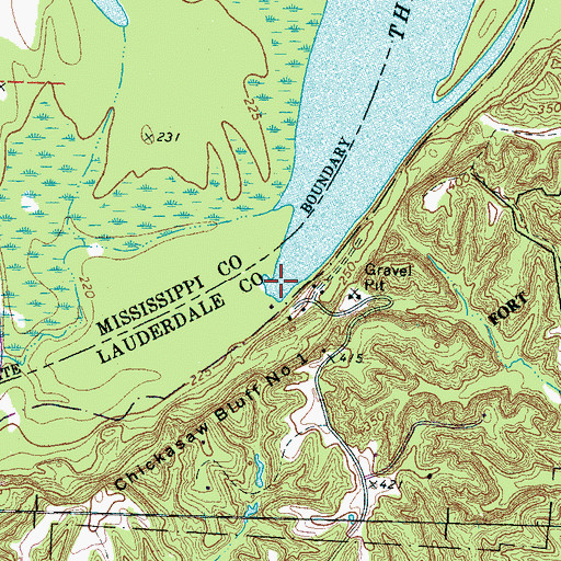 Topographic Map of The Chute, AR