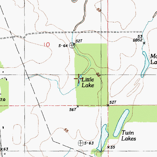 Topographic Map of Little Lake, LA