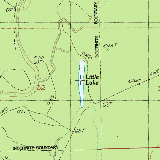 Topographic Map of Little Lake, LA