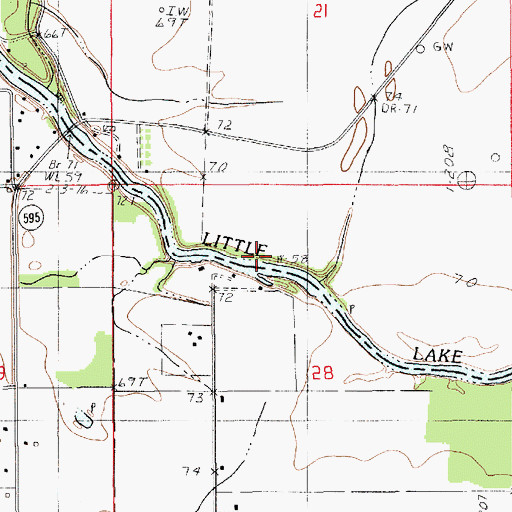 Topographic Map of Little Lake Lafourche, LA