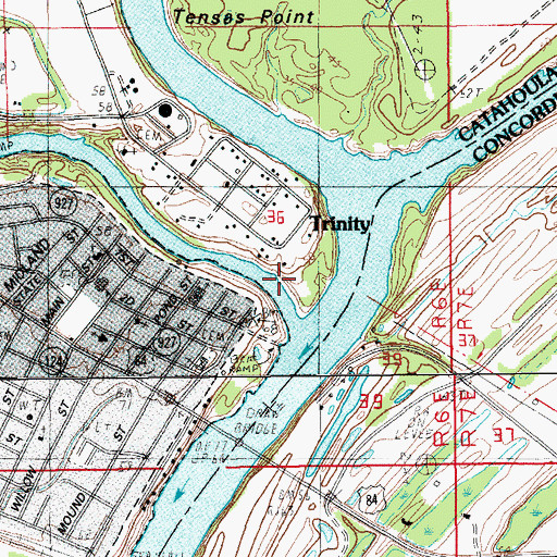 Topographic Map of Little River, LA