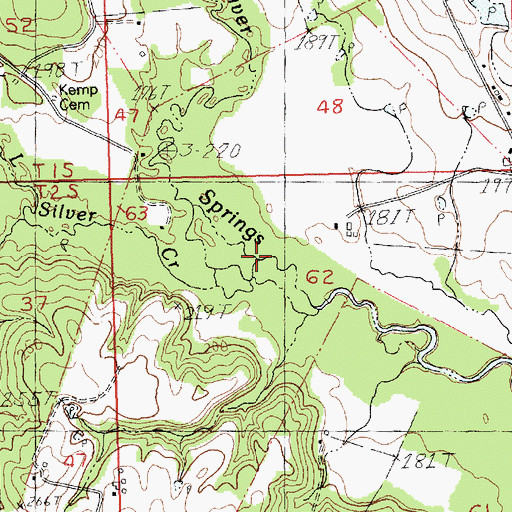 Topographic Map of Little Silver Creek, LA