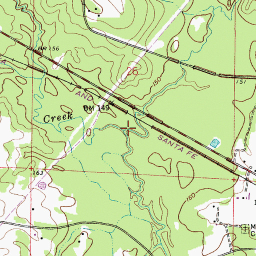 Topographic Map of Little Sixmile Creek, LA