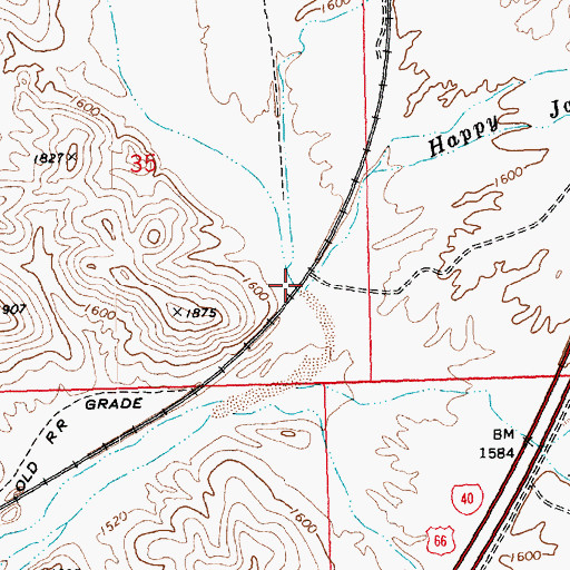 Topographic Map of Happy Jack Wash, AZ