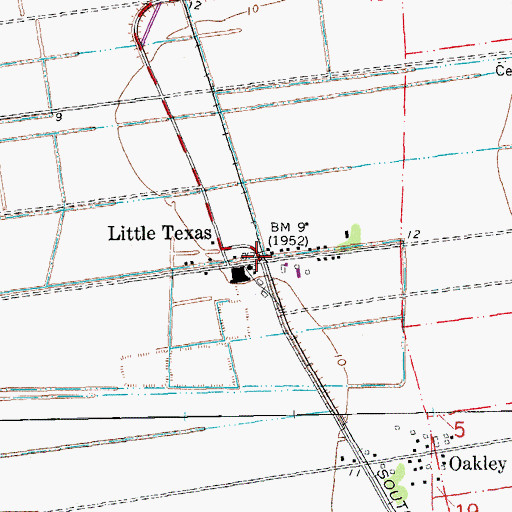 Topographic Map of Little Texas, LA