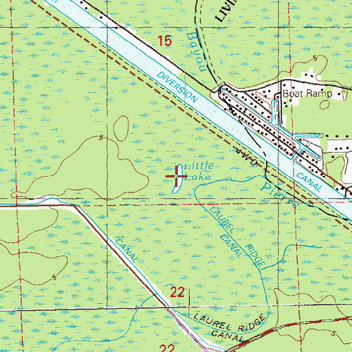 Topographic Map of Littles Lake, LA